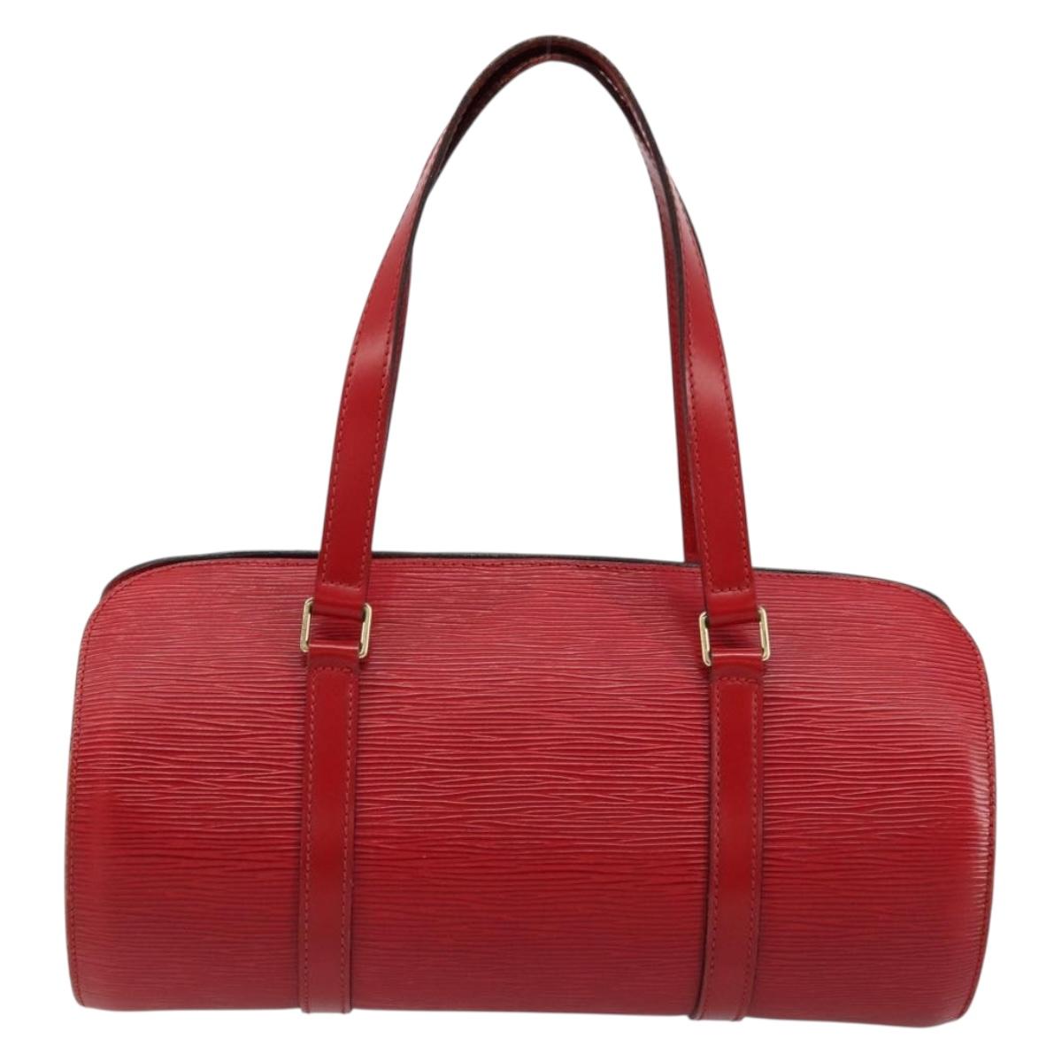 LOUIS VUITTON Epi Soufflot Hand Bag Red M52227 LV Auth 178621
