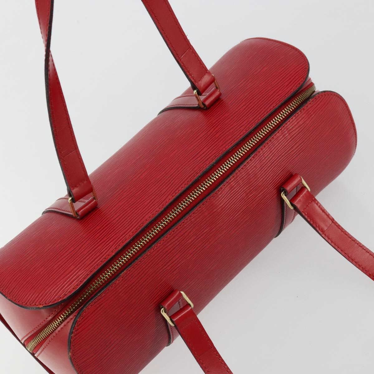 LOUIS VUITTON Epi Soufflot Hand Bag Red M52227 LV Auth 178621
