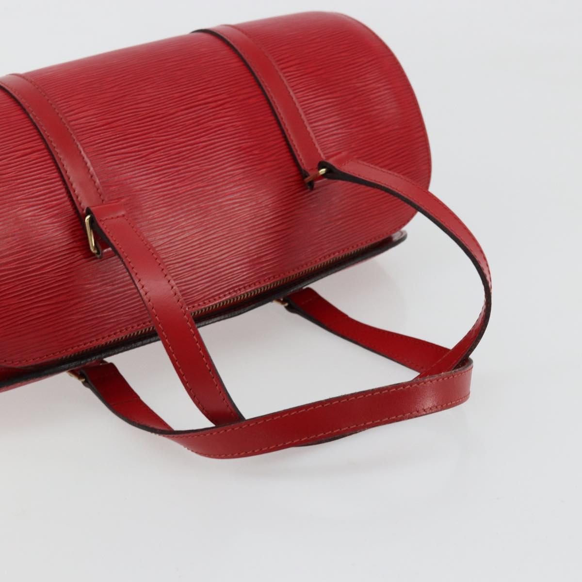 LOUIS VUITTON Epi Soufflot Hand Bag Red M52227 LV Auth 178621