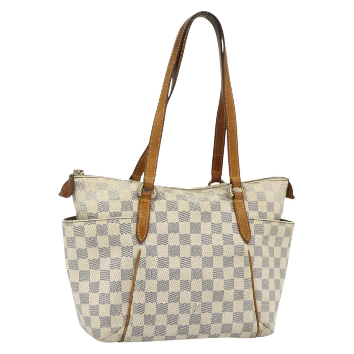 LOUIS VUITTON Damier Azur Totally PM Tote Bag N41280 LV Auth 178627
