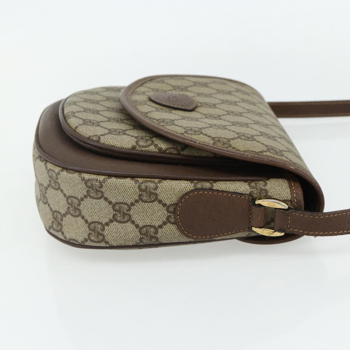 GUCCI GG Supreme Shoulder Bag PVC Beige Gold 001 58 6861 Auth 178629