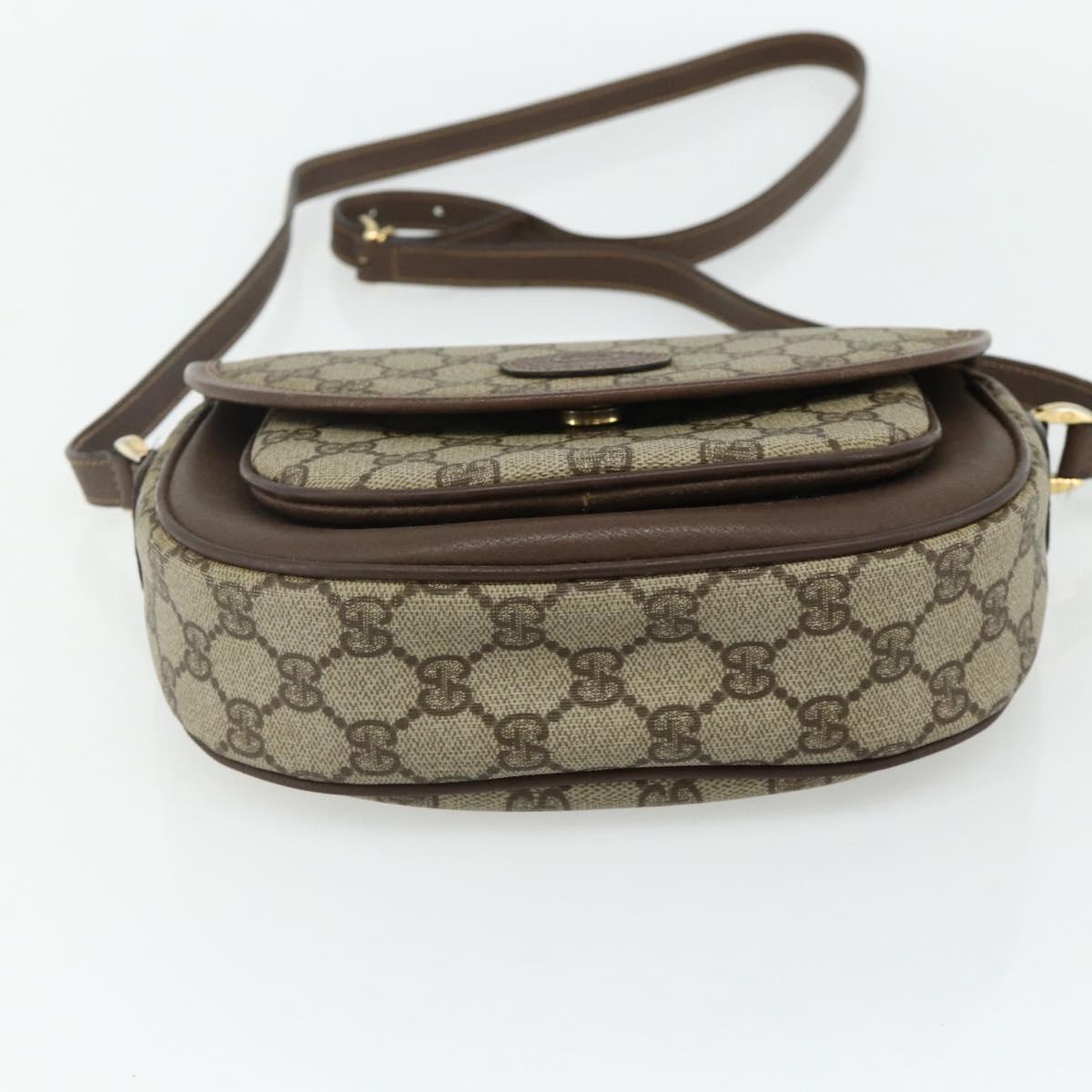 GUCCI GG Supreme Shoulder Bag PVC Beige Gold 001 58 6861 Auth 178629