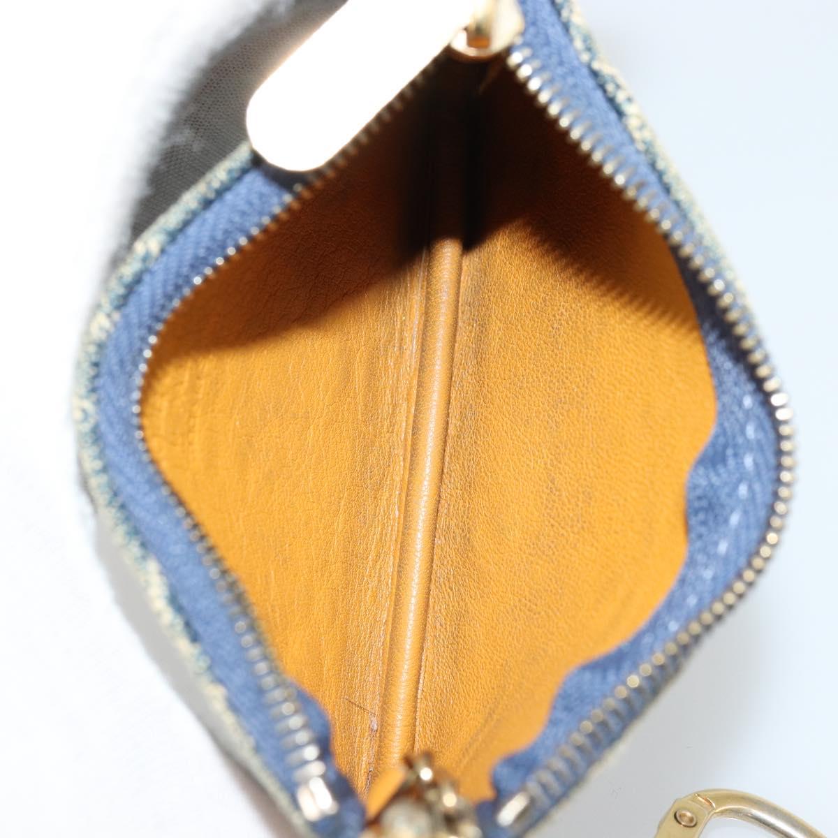 LOUIS VUITTON Monogram Denim Pochette Cles Purse Blue M95343 LV Auth 178632A