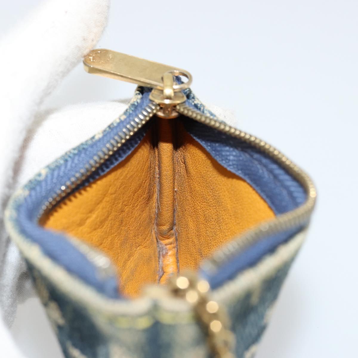 LOUIS VUITTON Monogram Denim Pochette Cles Purse Blue M95343 LV Auth 178632A