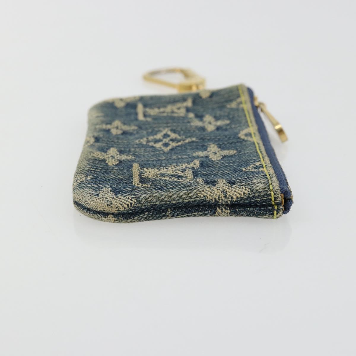 LOUIS VUITTON Monogram Denim Pochette Cles Purse Blue M95343 LV Auth 178632A