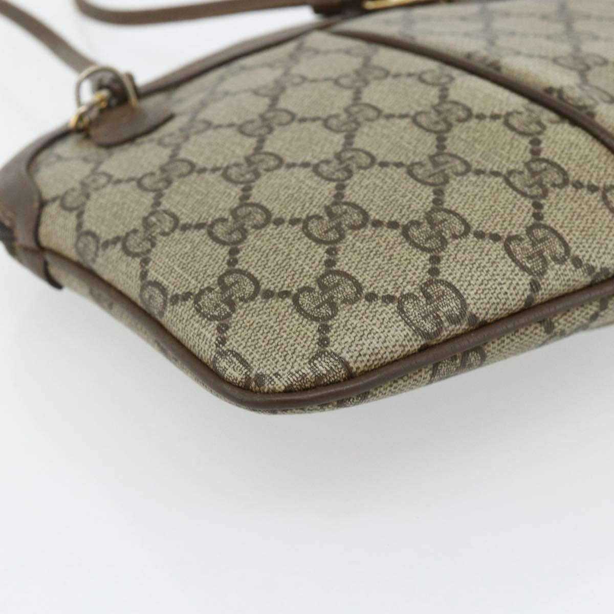 GUCCI GG Supreme Shoulder Bag PVC Beige Gold 904 02 047 Auth 178634