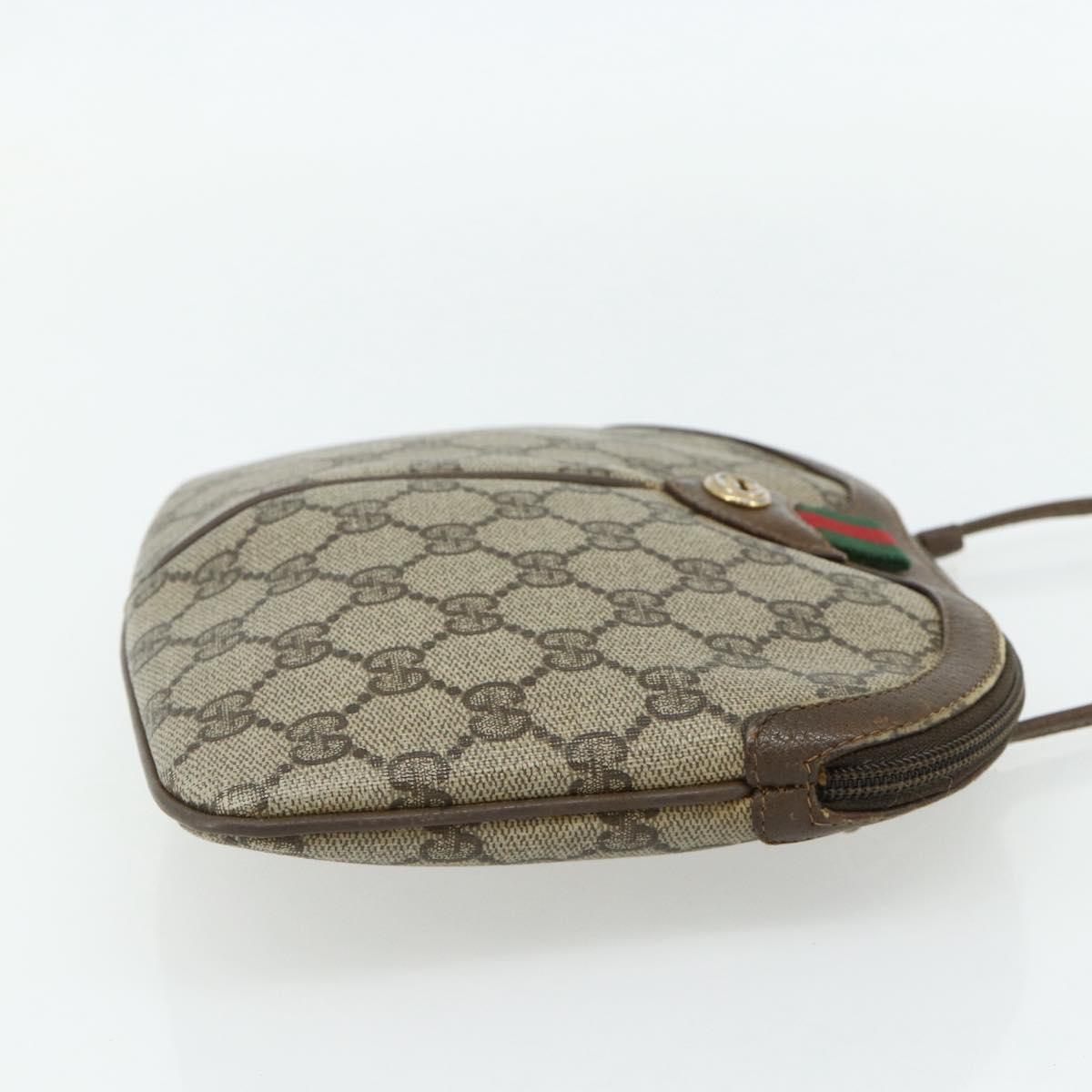 GUCCI GG Supreme Shoulder Bag PVC Beige Gold 904 02 047 Auth 178634
