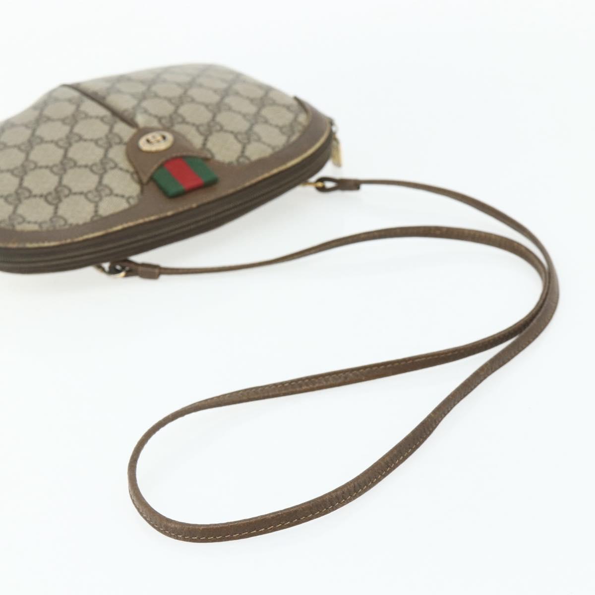GUCCI GG Supreme Shoulder Bag PVC Beige Gold 904 02 047 Auth 178634