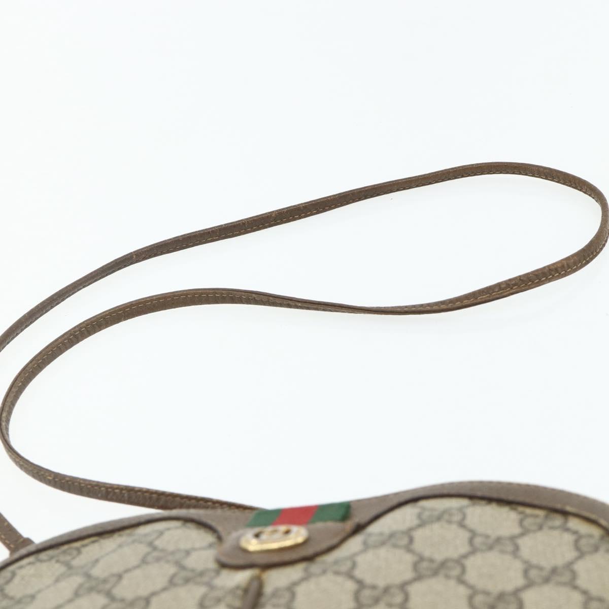 GUCCI GG Supreme Shoulder Bag PVC Beige Gold 904 02 047 Auth 178634