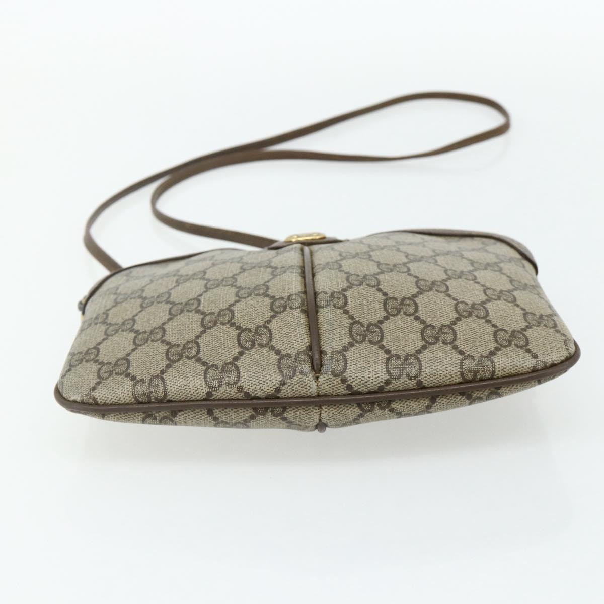 GUCCI GG Supreme Shoulder Bag PVC Beige Gold 904 02 047 Auth 178634