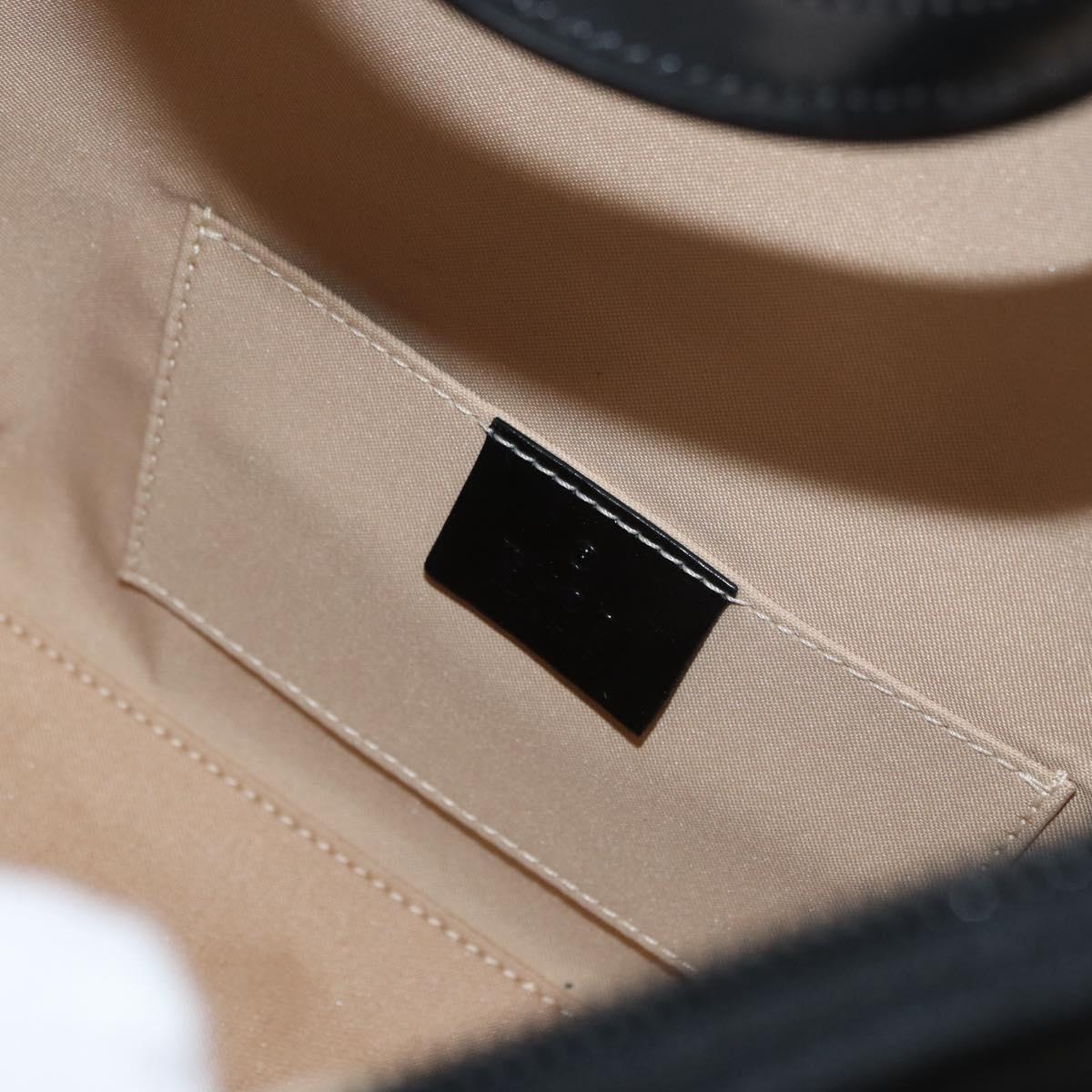 GUCCI GG Canvas Shoulder Bag Nylon Black Gold 000 8602 Auth 178635A