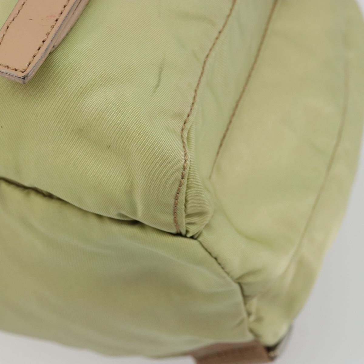 PRADA Backpack Nylon Khaki Silver Auth 178638