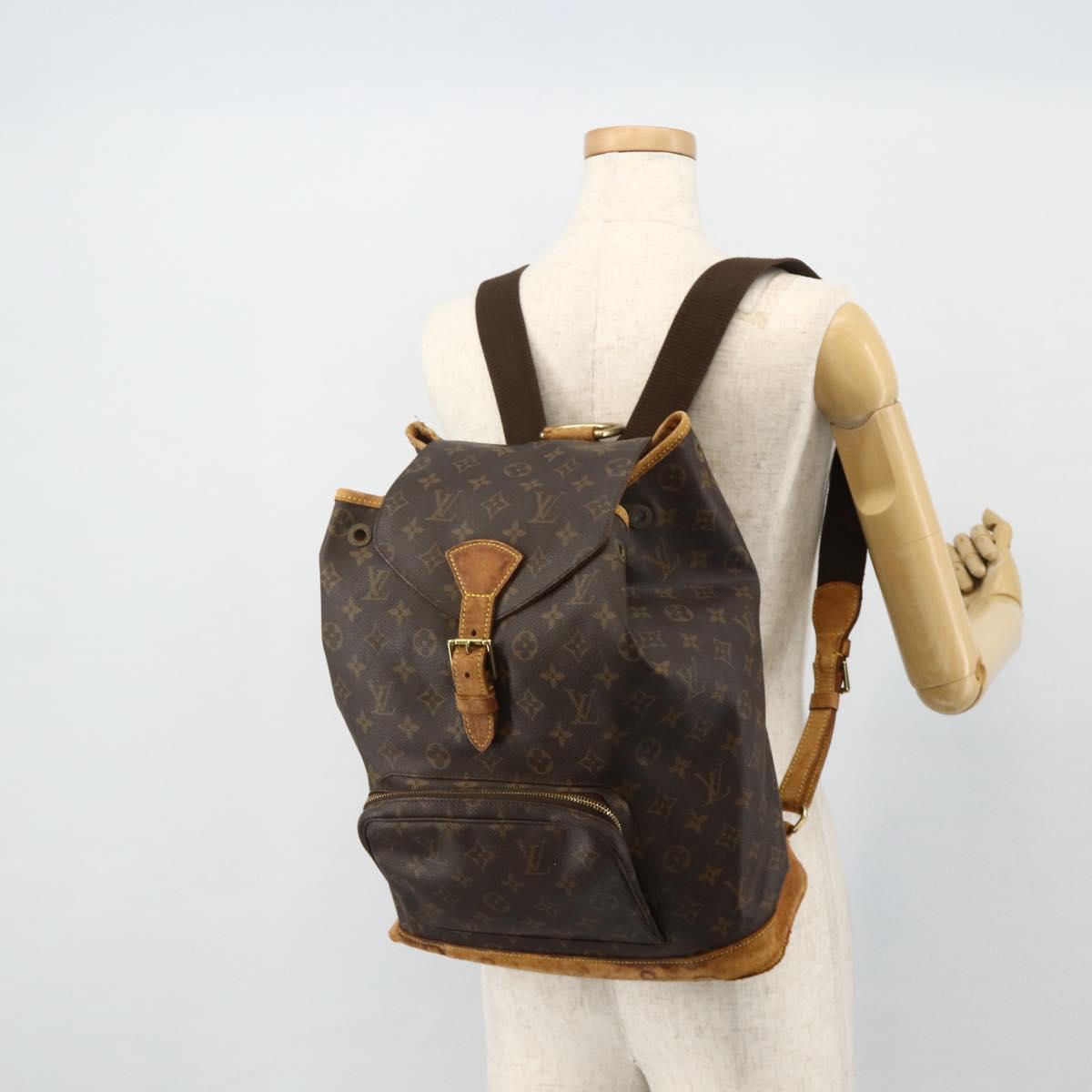 LOUIS VUITTON Monogram Montsouris GM Backpack M51135 LV Auth 178657