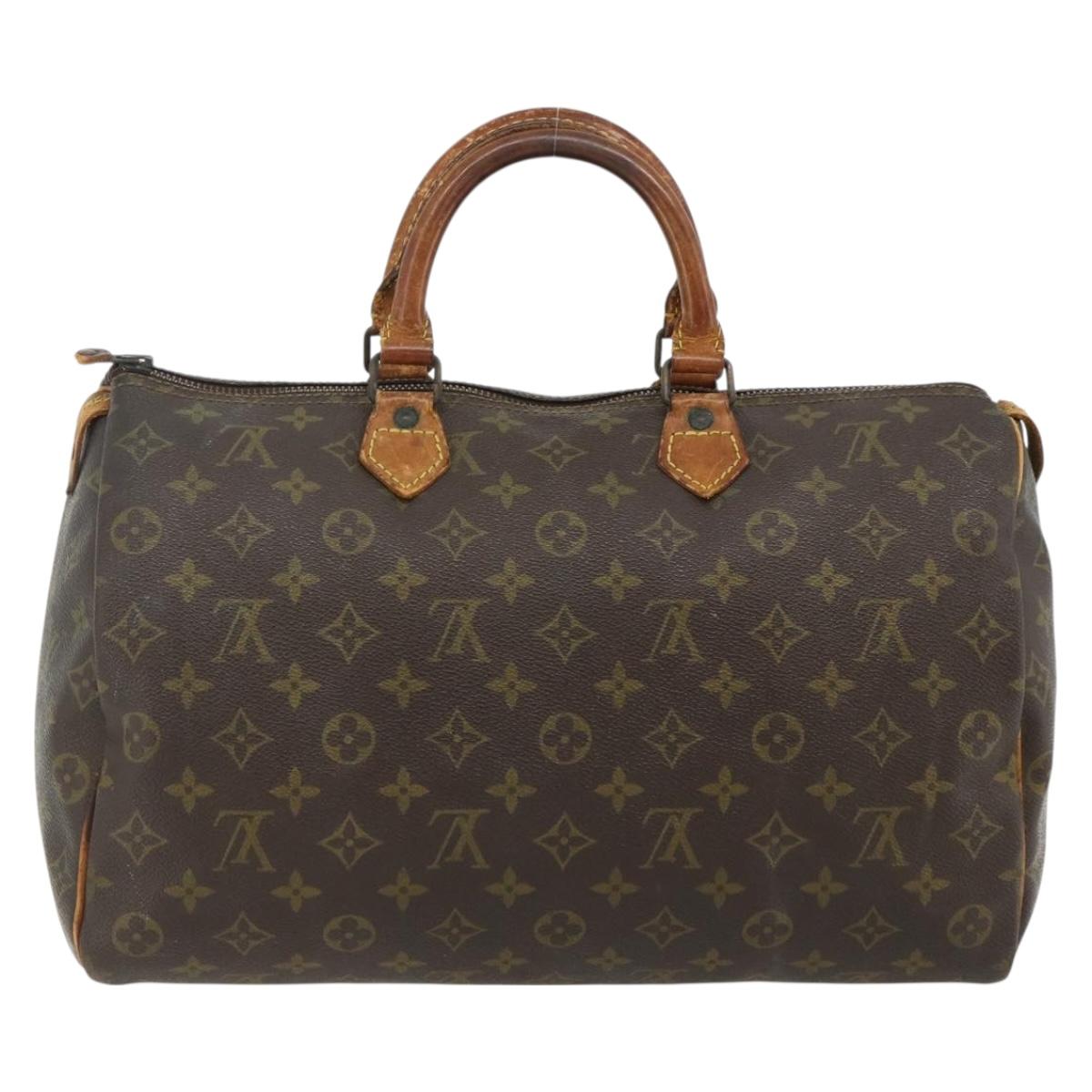 LOUIS VUITTON Monogram Speedy 35 Hand Bag M41524 LV Auth 178680