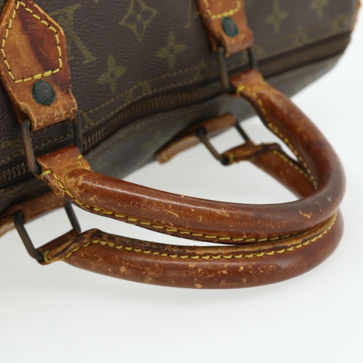 LOUIS VUITTON Monogram Speedy 35 Hand Bag M41524 LV Auth 178680