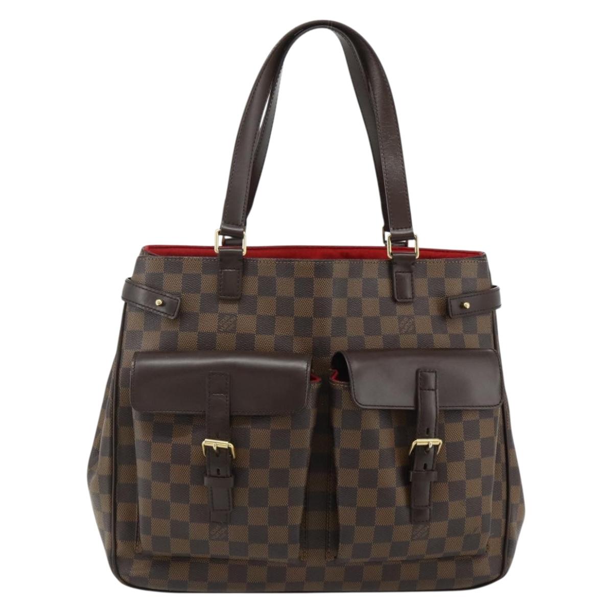 LOUIS VUITTON Damier Ebene Uzes Hand Bag N51128 LV Auth 178683