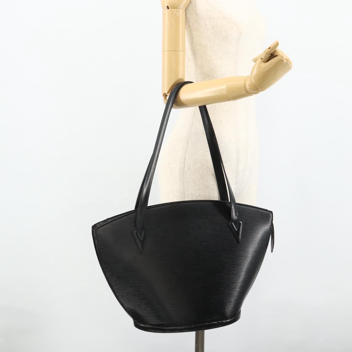 LOUIS VUITTON Epi Saint Jacques Shopping Shoulder Bag Black M52272 Auth 178686