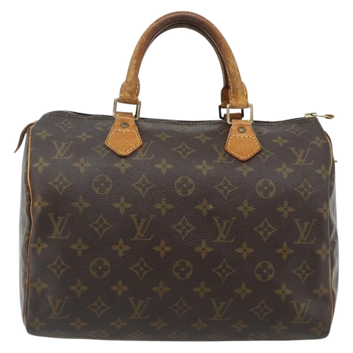 LOUIS VUITTON Monogram Speedy 30 Hand Bag M41526 LV Auth 178700