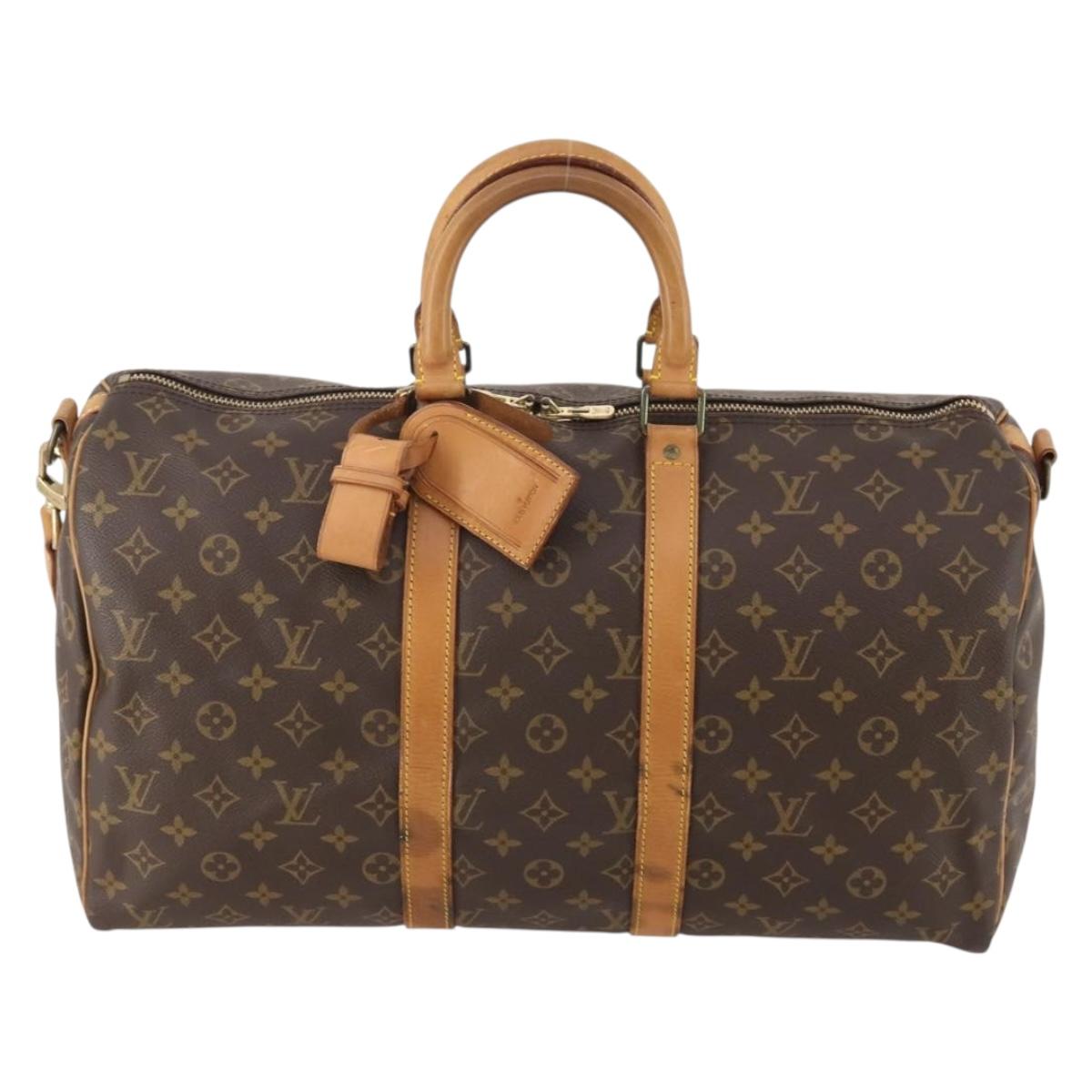 LOUIS VUITTON Monogram Keepall Bandouliere 45 Boston Bag M41418 LV Auth 178703A