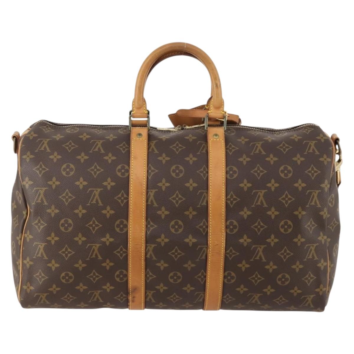 LOUIS VUITTON Monogram Keepall Bandouliere 45 Boston Bag M41418 LV Auth 178703A