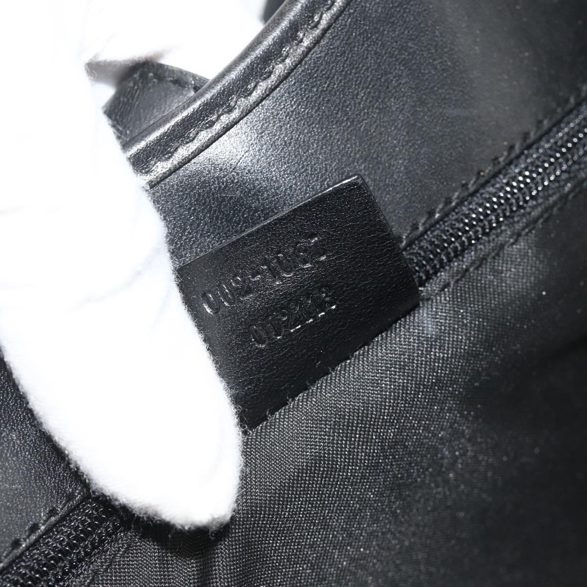GUCCI GG Canvas Jackie Shoulder Bag Black Silver 002 1067 Auth 178724