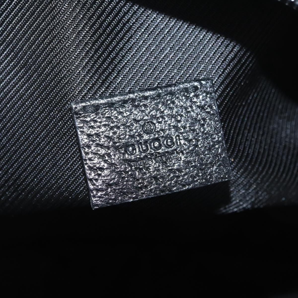 GUCCI GG Canvas Hand Bag Black Silver 124542 Auth 178727A