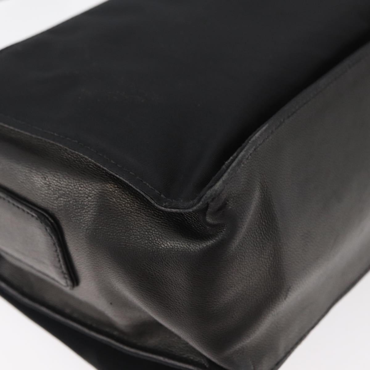 PRADA Shoulder Bag Nylon Black Silver Auth 178737A