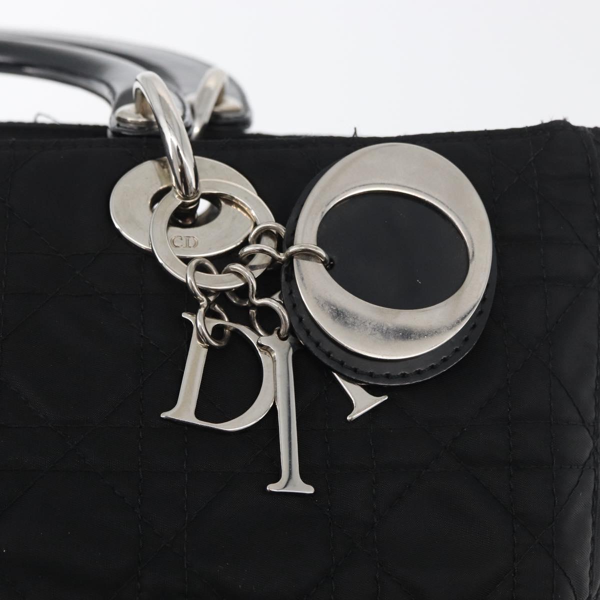 Christian Dior Canage Lady Dior Hand Bag Nylon Auth 178744A