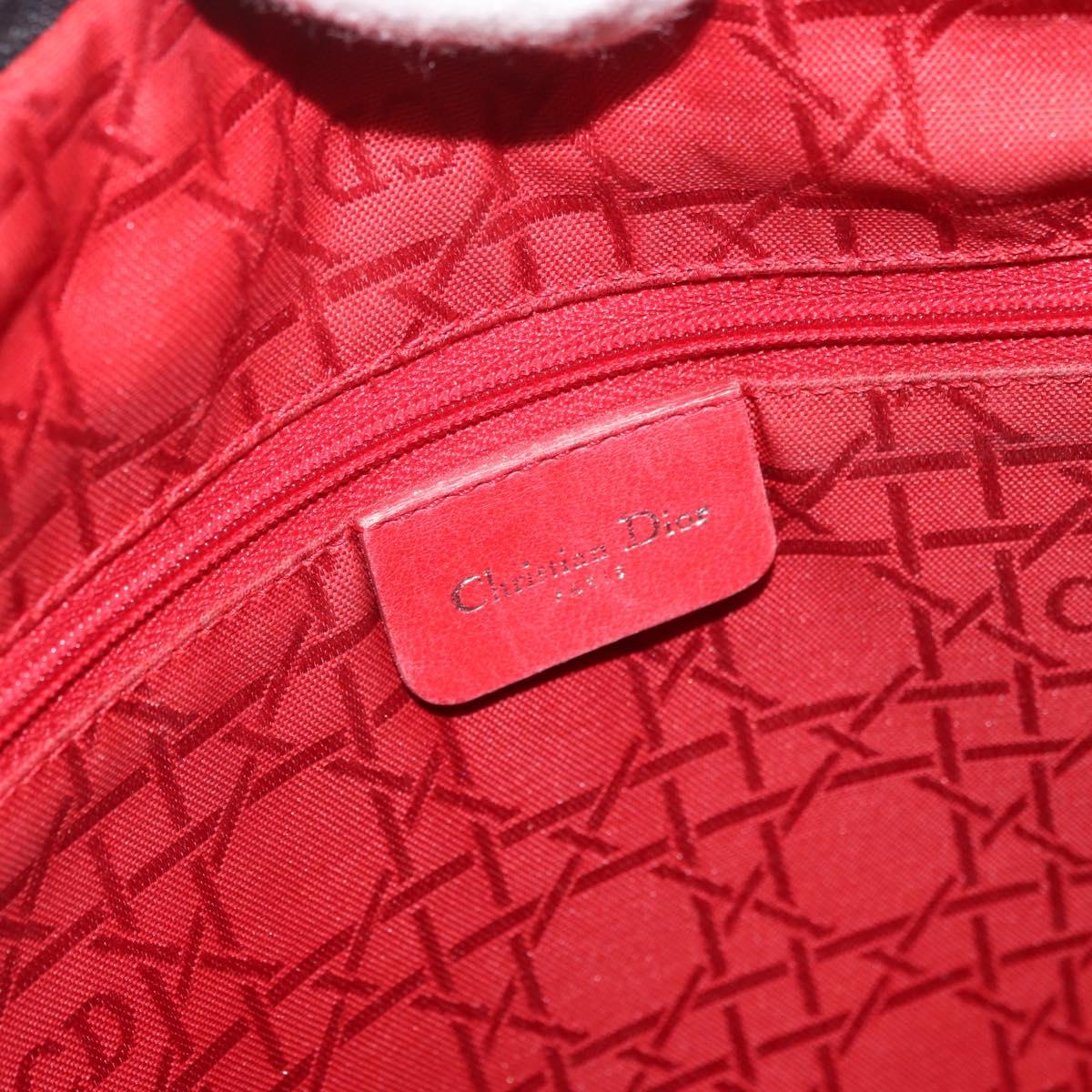 Christian Dior Canage Lady Dior Hand Bag Nylon Auth 178744A