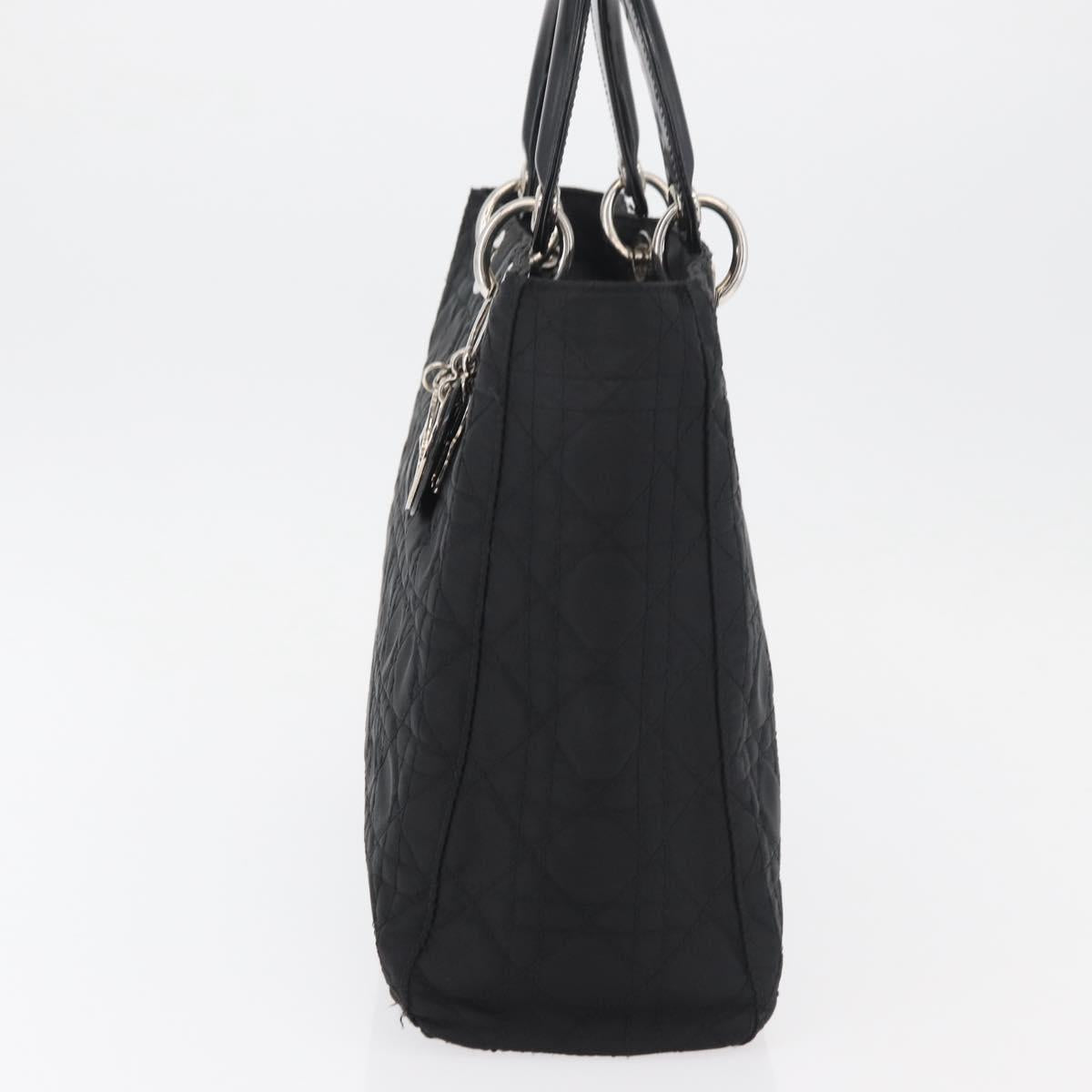Christian Dior Canage Lady Dior Hand Bag Nylon Auth 178744A