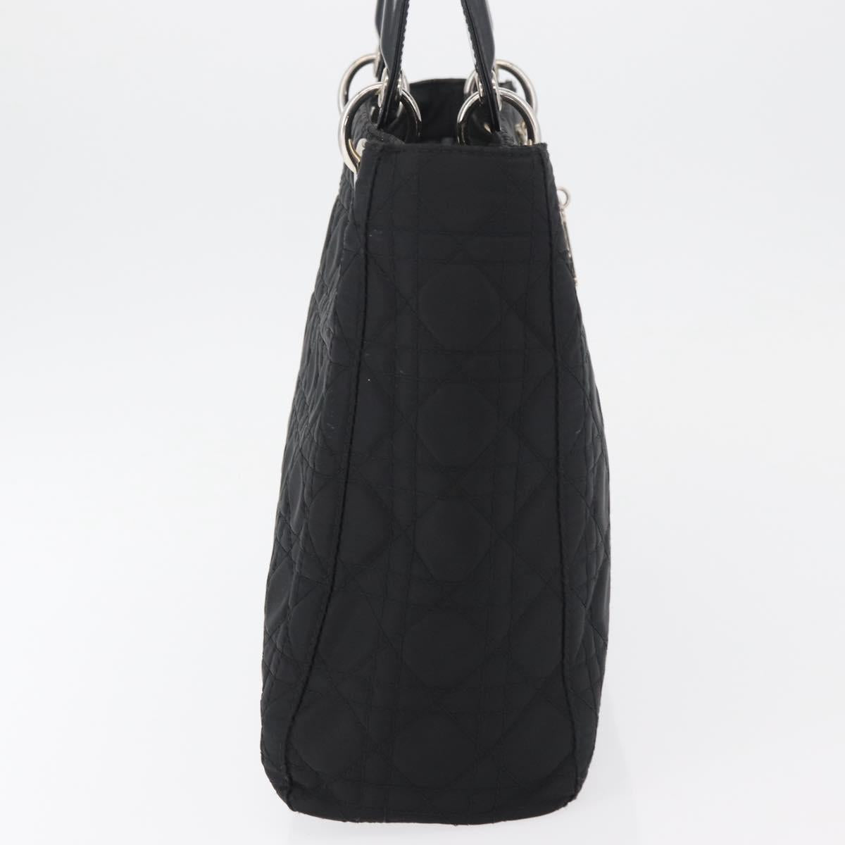 Christian Dior Canage Lady Dior Hand Bag Nylon Auth 178744A