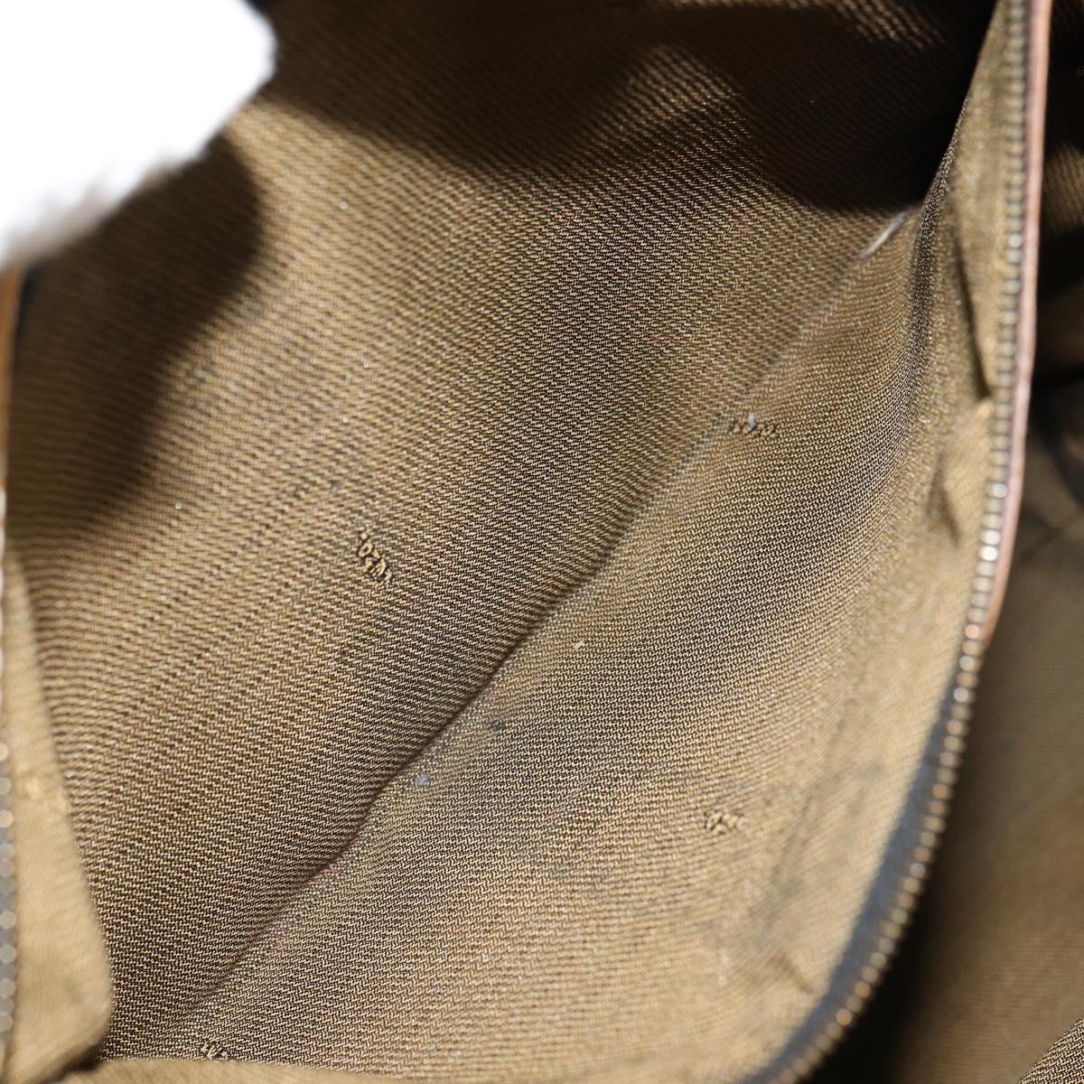 FENDI Zucca Canvas Hand Bag Black Brown Auth 178746A