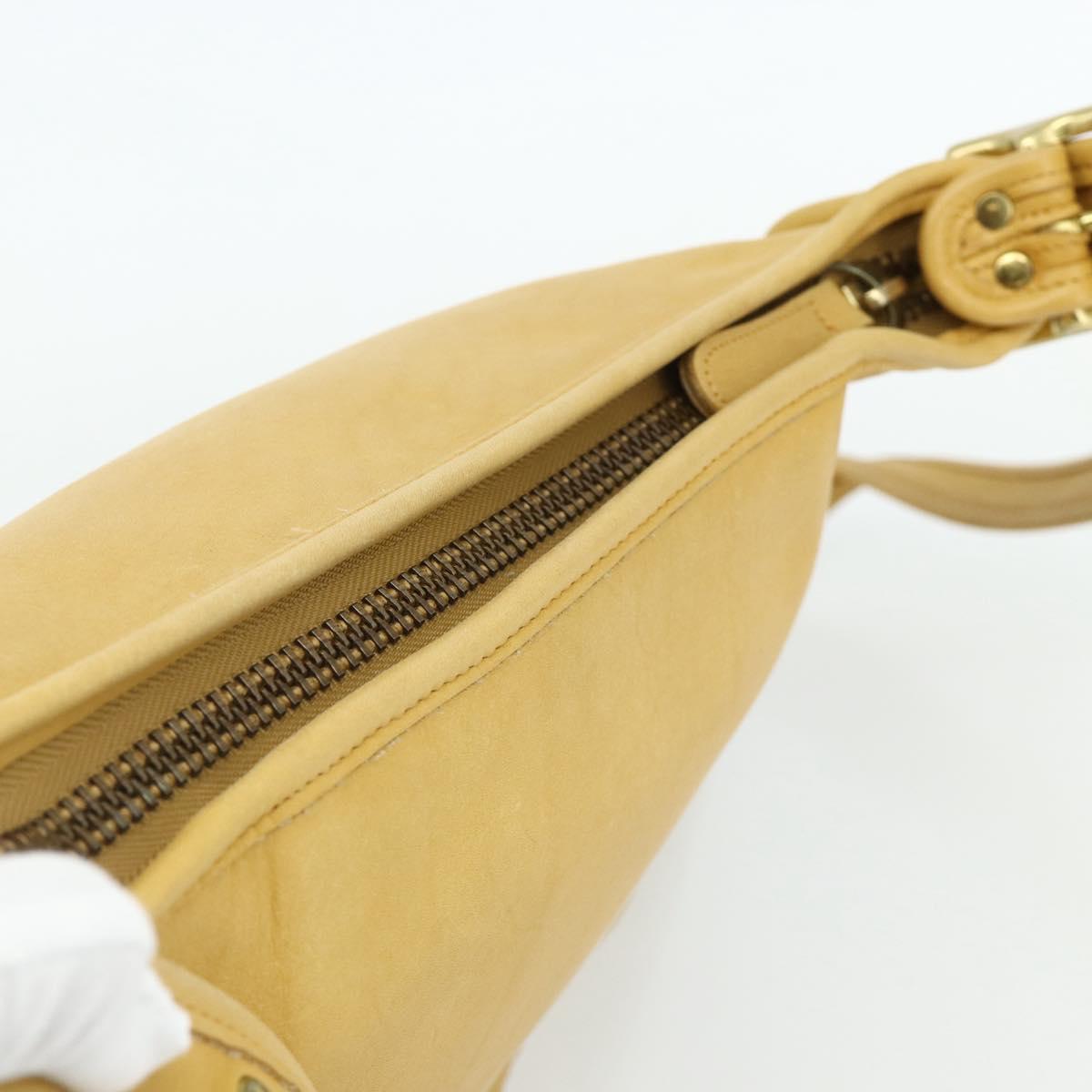 Coach Ergo Shoulder Bag Leather Yellow Gold Auth 178763A