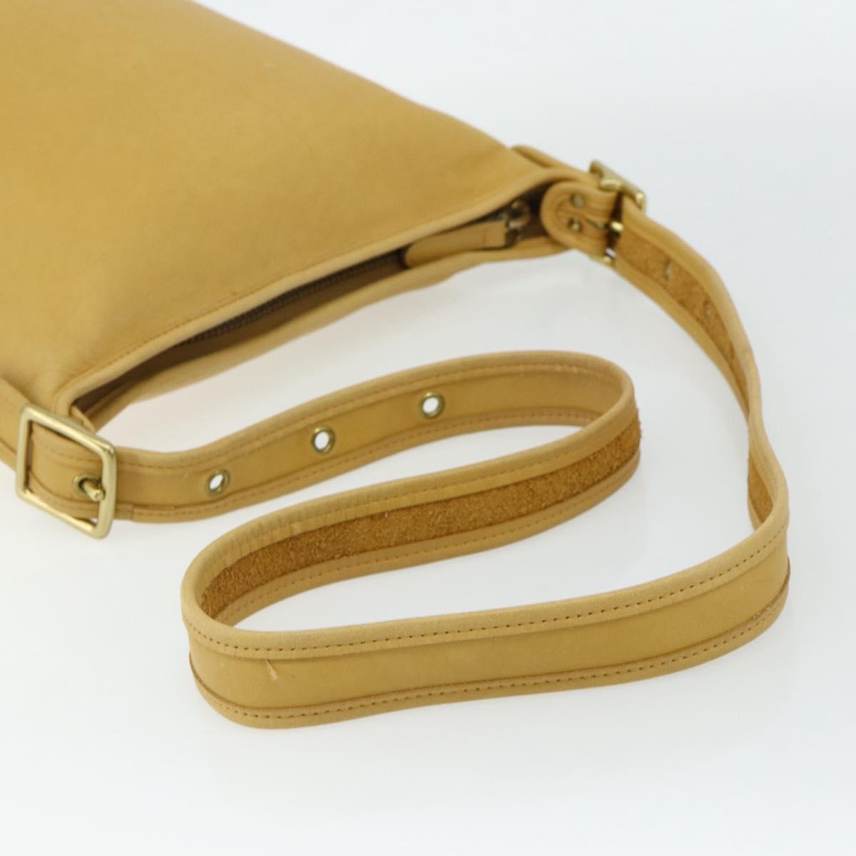 Coach Ergo Shoulder Bag Leather Yellow Gold Auth 178763A