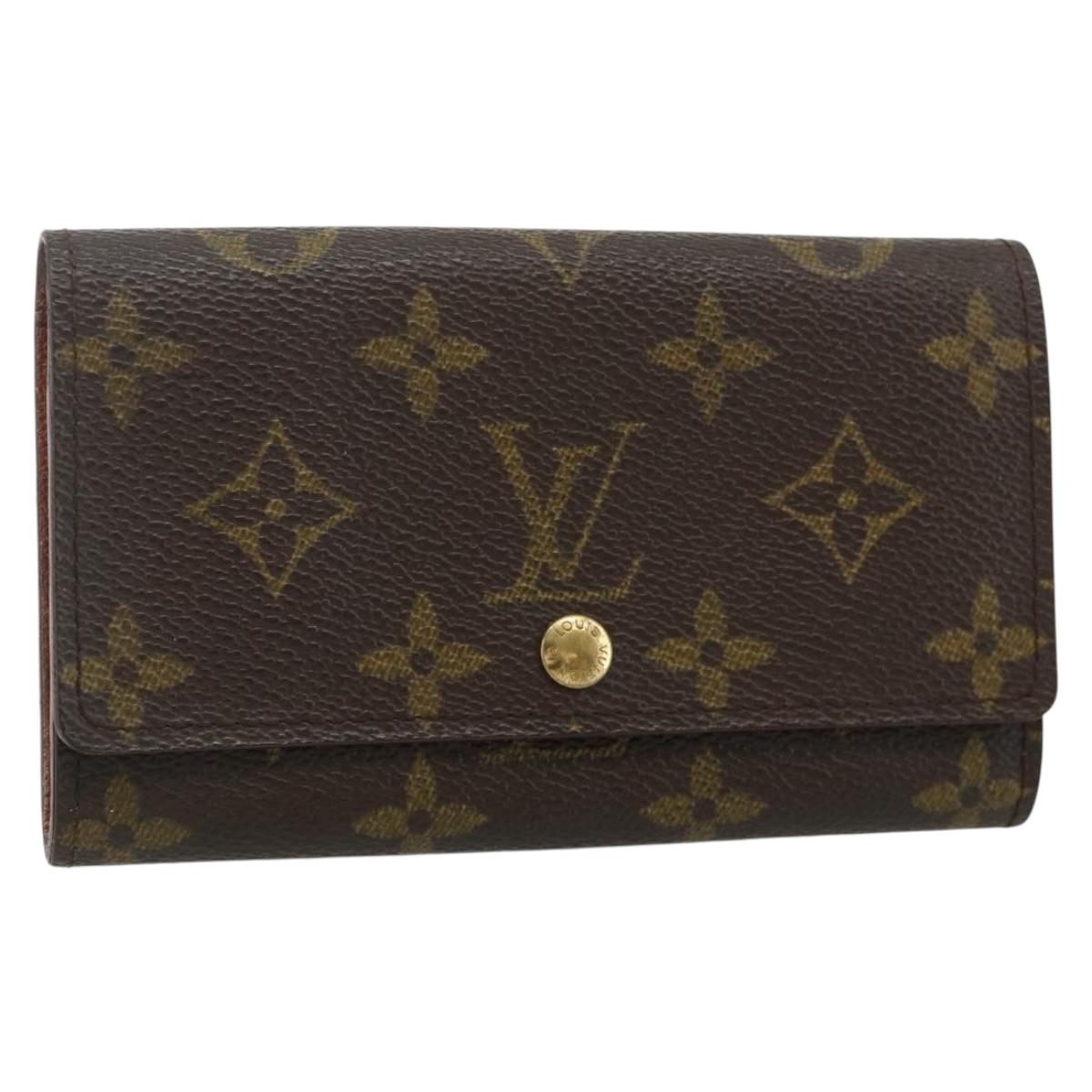LOUIS VUITTON Monogram Porte Monnaie Zip Wallet M61735 LV Auth 178783