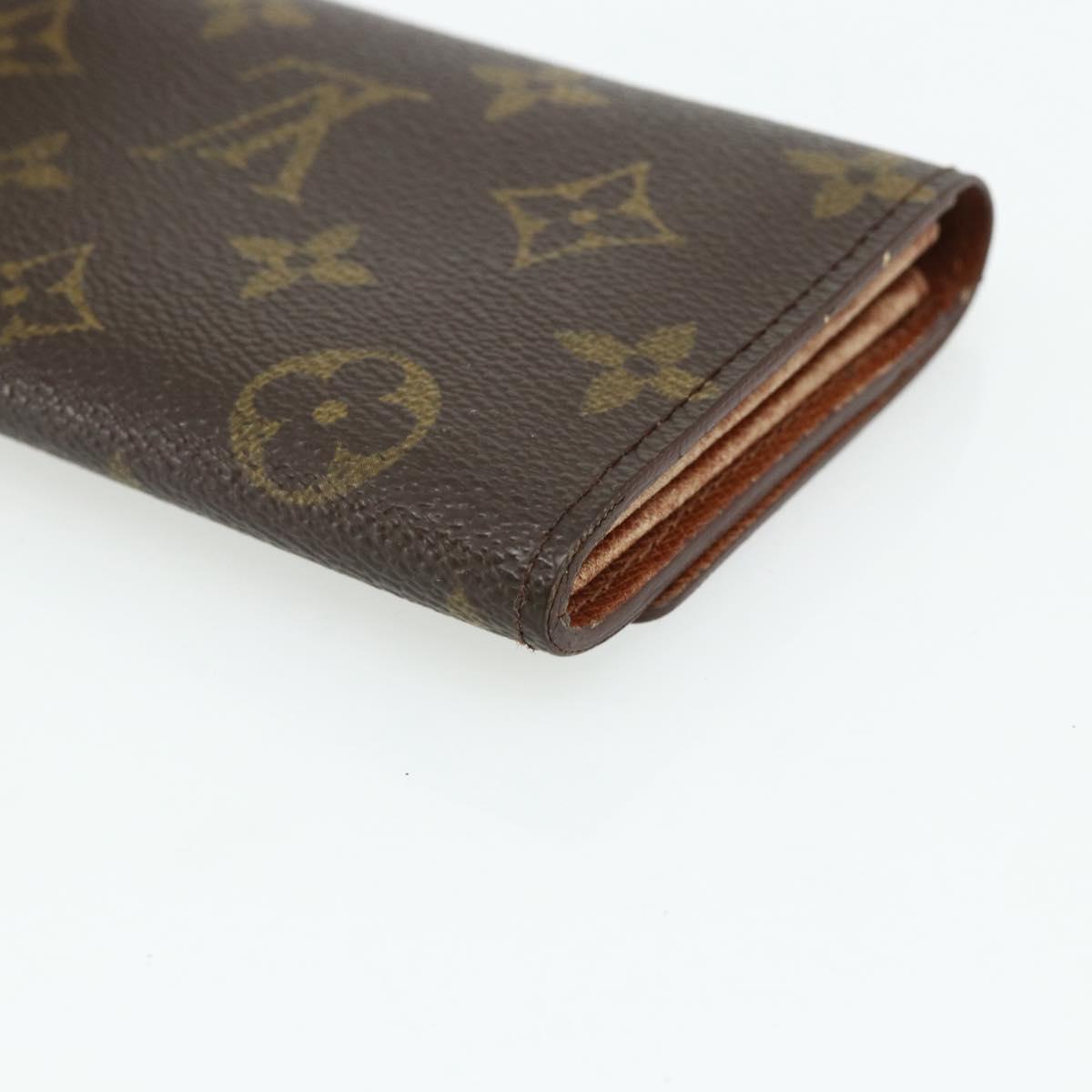 LOUIS VUITTON Monogram Porte Monnaie Zip Wallet M61735 LV Auth 178783
