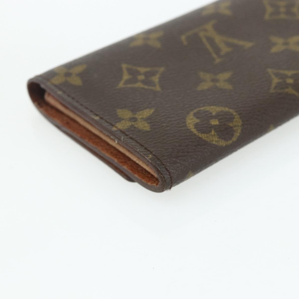 LOUIS VUITTON Monogram Porte Monnaie Zip Wallet M61735 LV Auth 178783