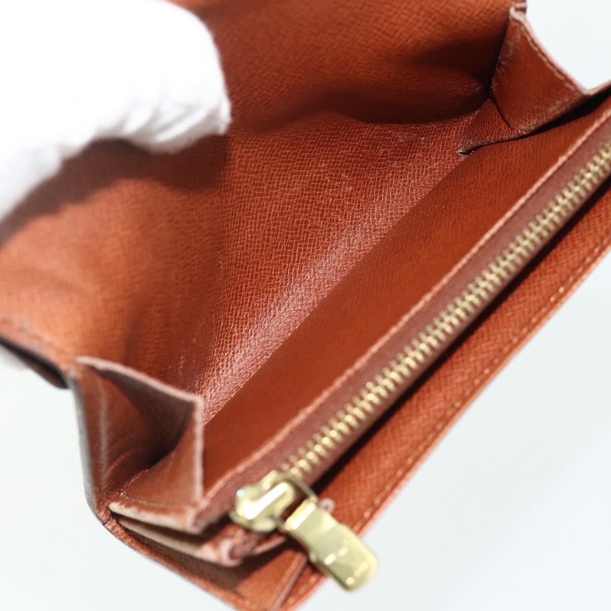 LOUIS VUITTON Monogram Porte Monnaie Zip Wallet M61735 LV Auth 178783