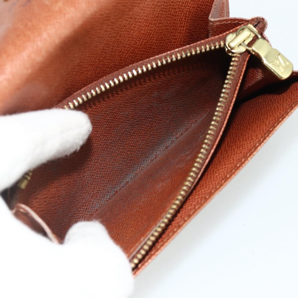 LOUIS VUITTON Monogram Porte Monnaie Zip Wallet M61735 LV Auth 178783