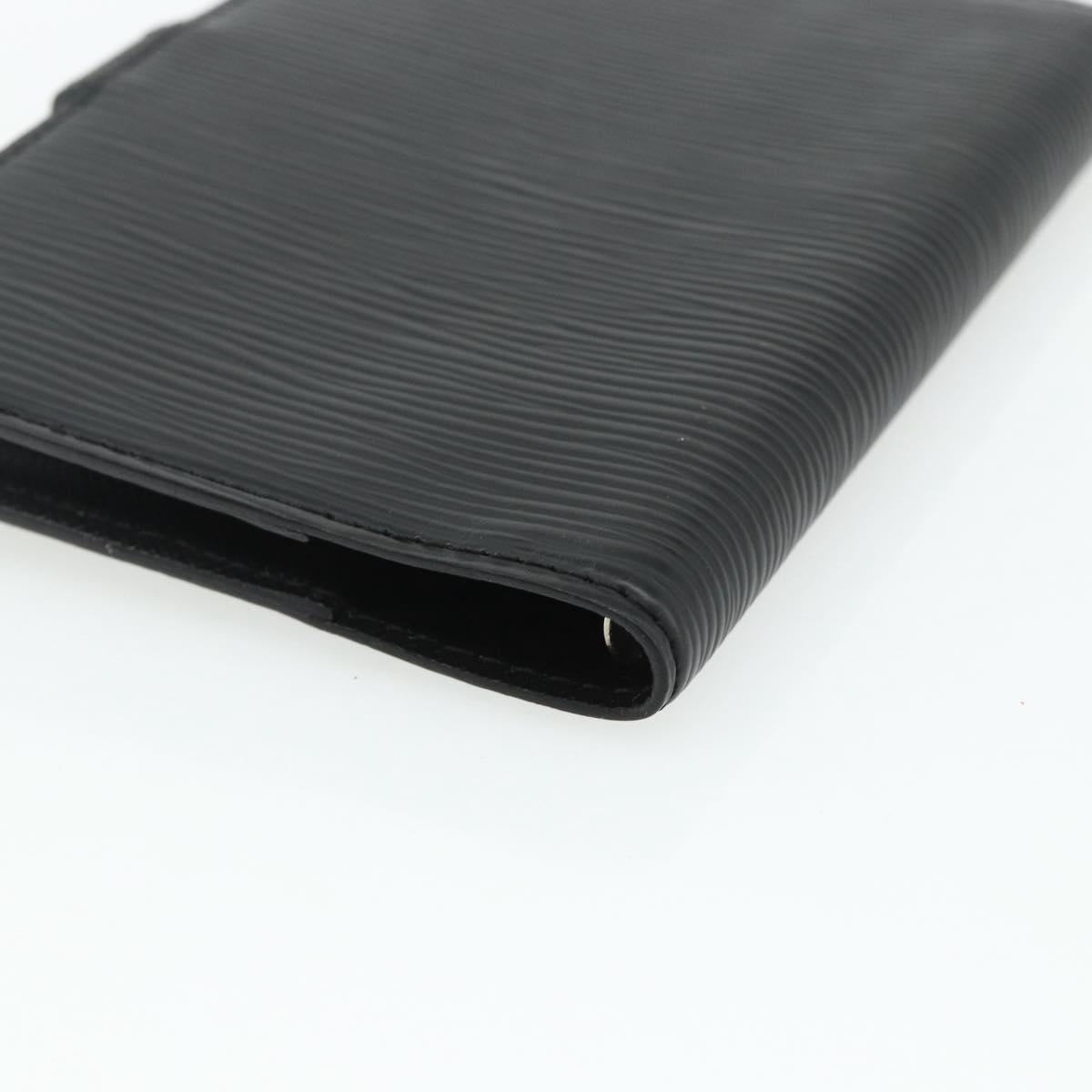 LOUIS VUITTON Epi Agenda PM Day Planner Cover Black R20092 LV Auth 178785A