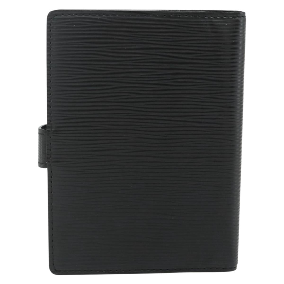 LOUIS VUITTON Epi Agenda PM Day Planner Cover Black R20092 LV Auth 178785A