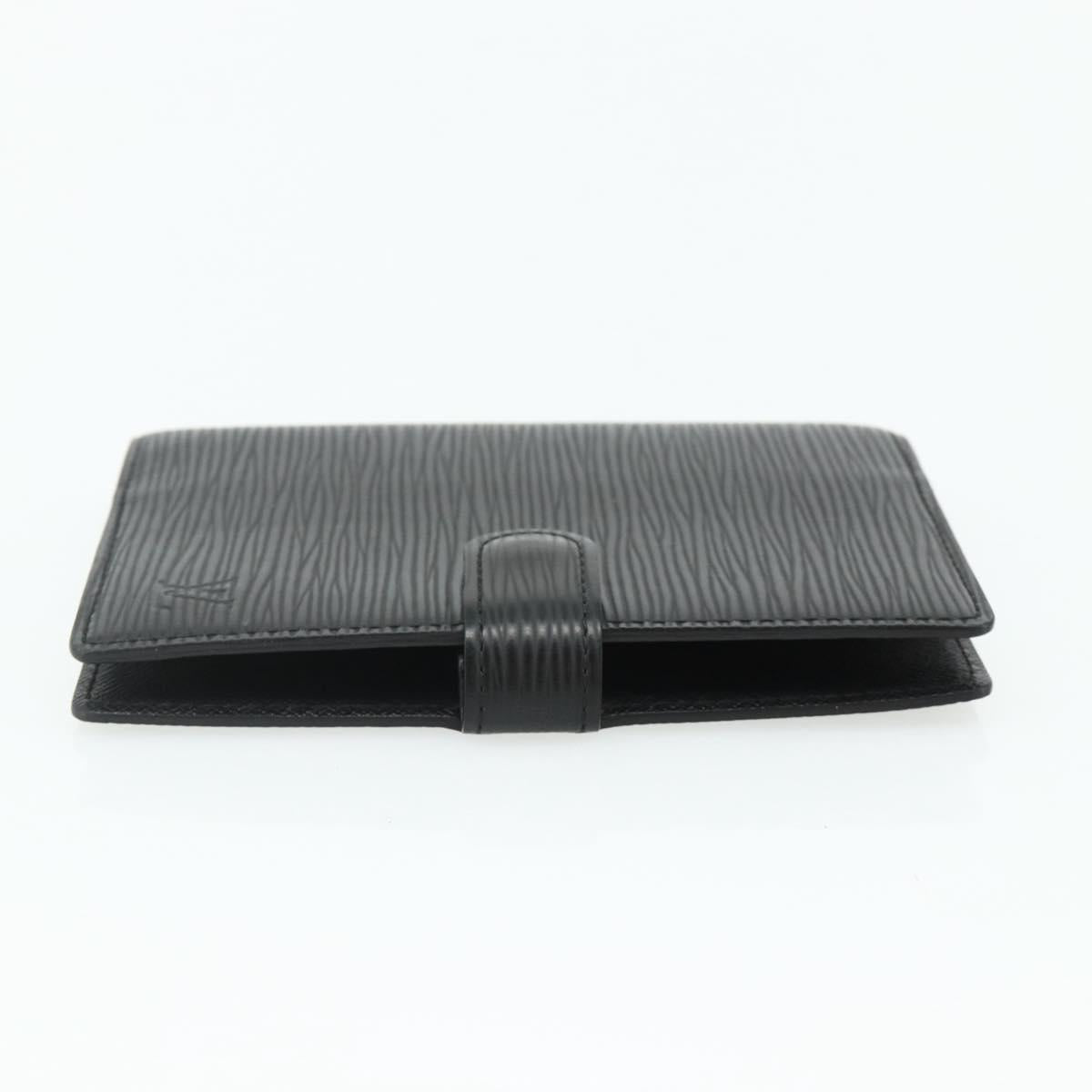 LOUIS VUITTON Epi Agenda PM Day Planner Cover Black R20092 LV Auth 178785A