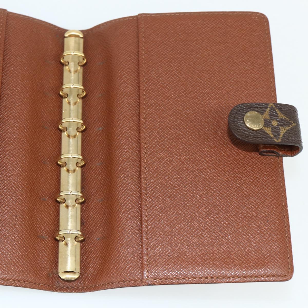 LOUIS VUITTON Monogram Agenda PM Day Planner Cover R20005 LV Auth 178786