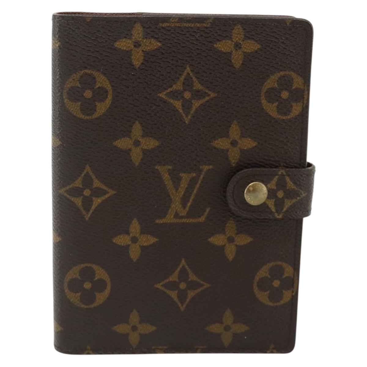 LOUIS VUITTON Monogram Agenda PM Day Planner Cover R20005 LV Auth 178786