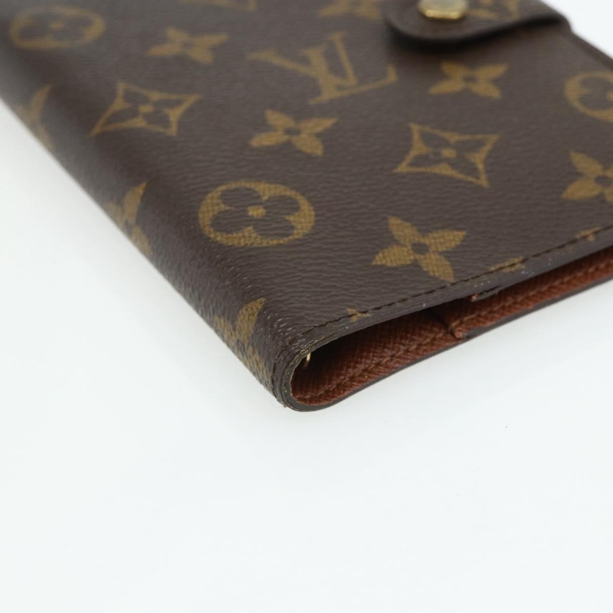LOUIS VUITTON Monogram Agenda PM Day Planner Cover R20005 LV Auth 178786