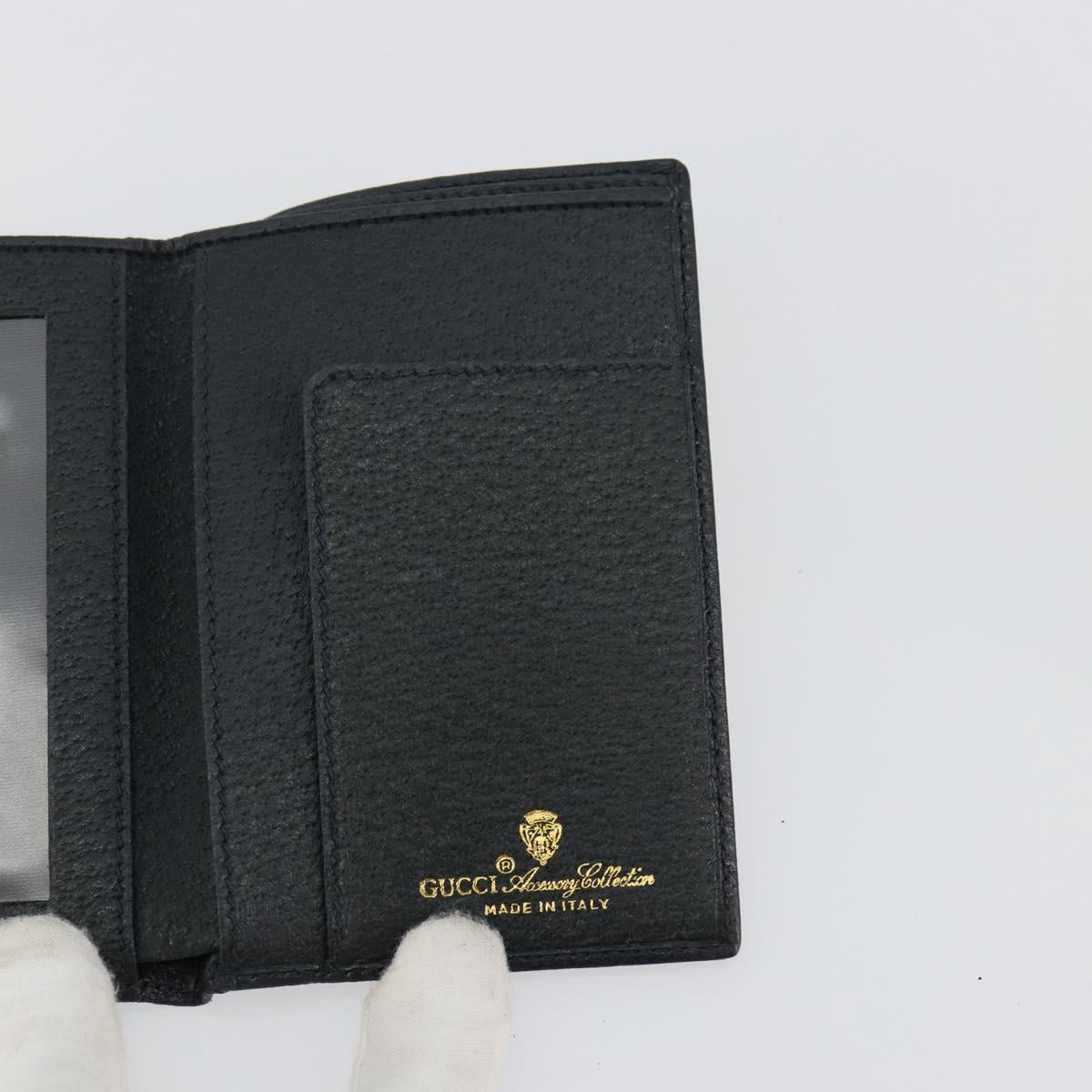 GUCCI GG Supreme Compact Wallet PVC Navy Auth 178789A