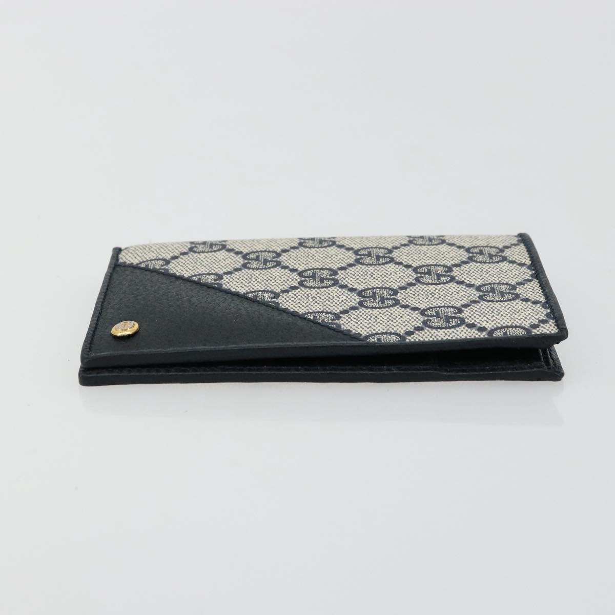 GUCCI GG Supreme Compact Wallet PVC Navy Auth 178789A