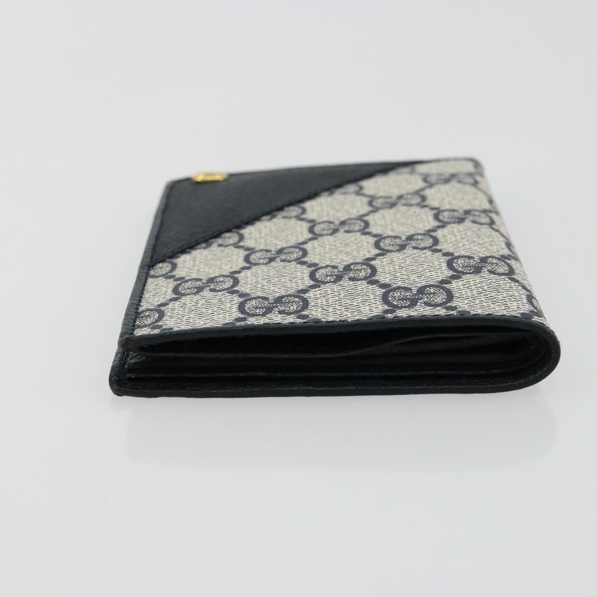 GUCCI GG Supreme Compact Wallet PVC Navy Auth 178789A
