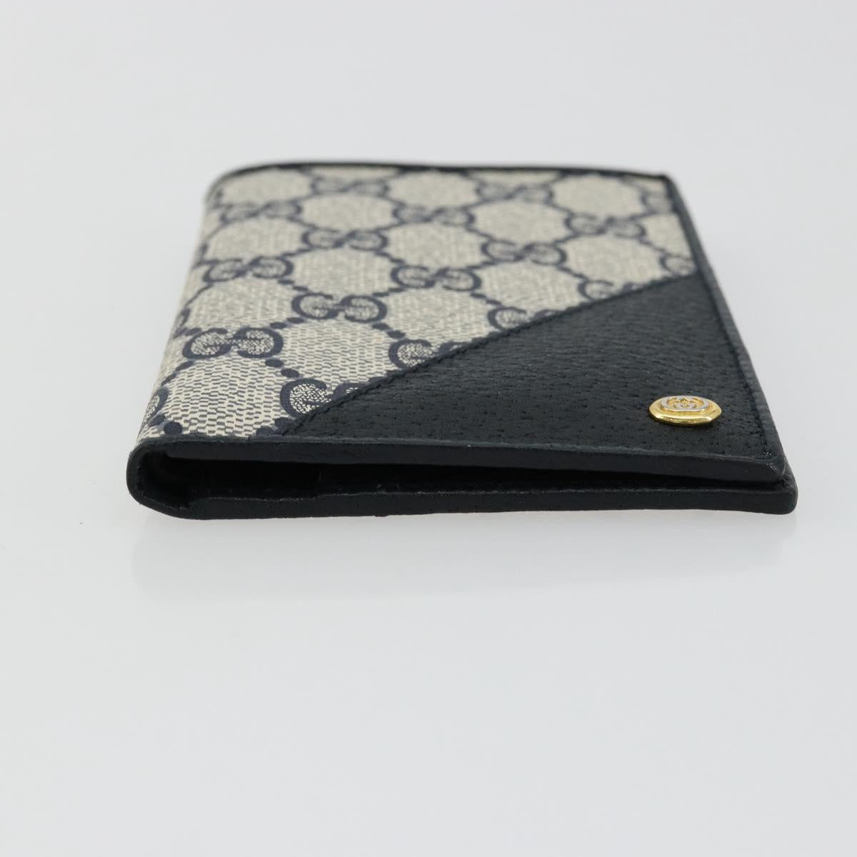 GUCCI GG Supreme Compact Wallet PVC Navy Auth 178789A