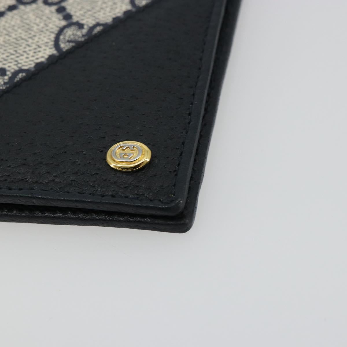 GUCCI GG Supreme Compact Wallet PVC Navy Auth 178789A